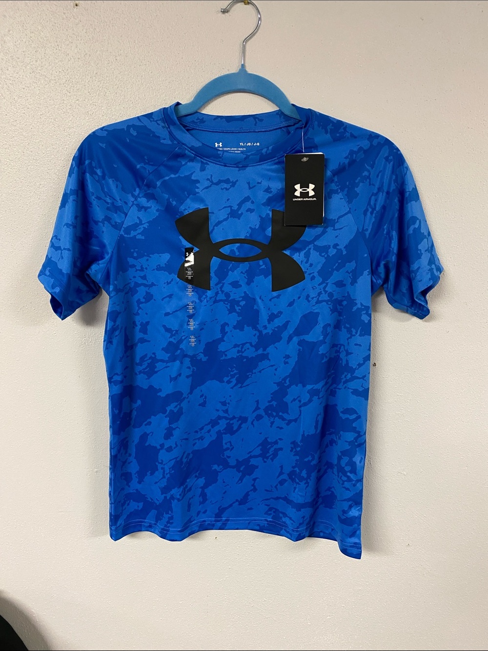 Under Armour Boys Royal Blue Camo Short Sleeve Performance Tee